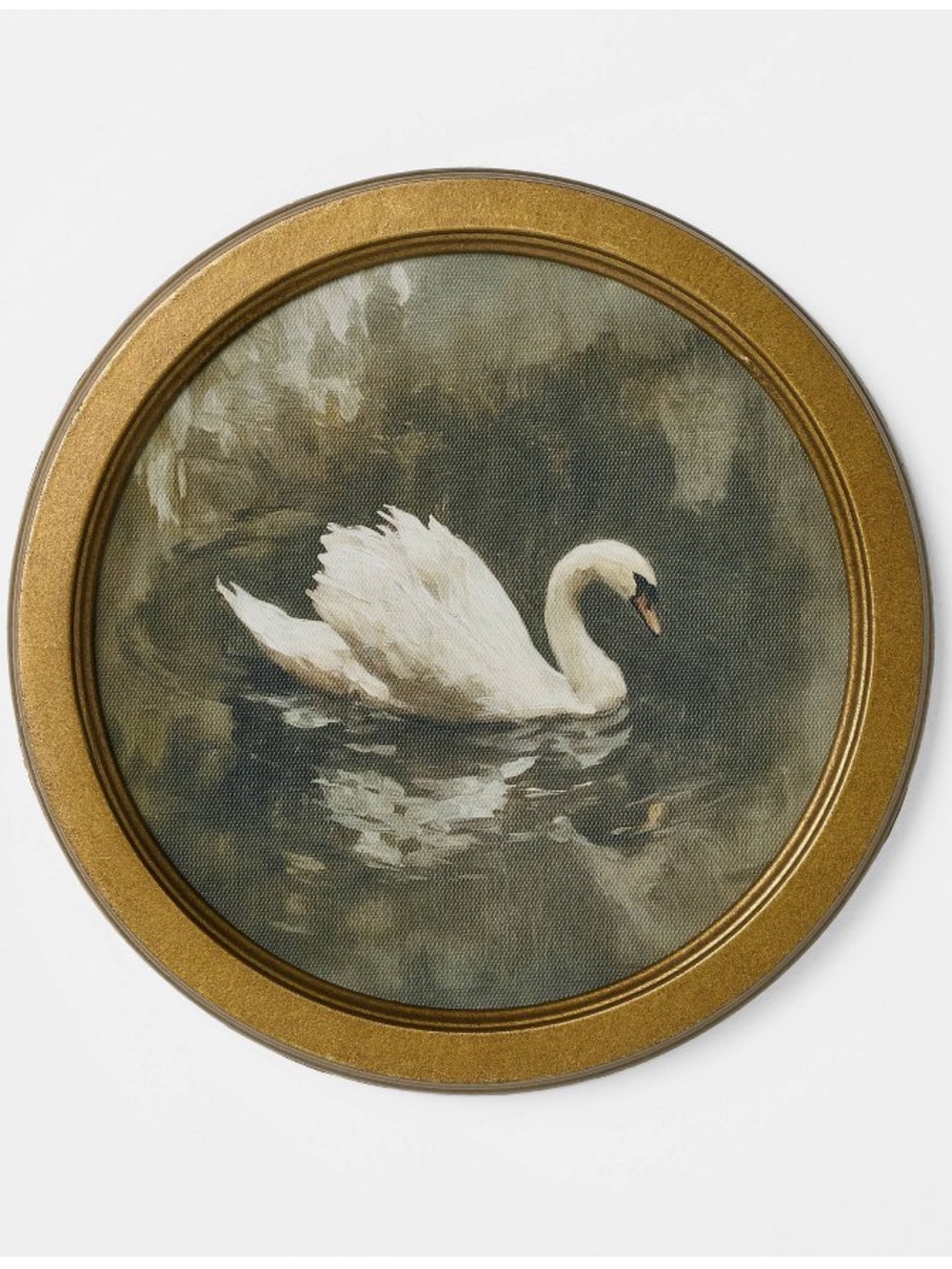 New! 10" White Bird Round Framed Wall Art Threshold™ designed with Studio McGee